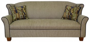 Olive Fabric Modern Loveseat & Sofa Set w/Options [PMS-7800-Pewter]