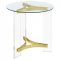 Janessa Coffee Table 3Pc Set 710068 Clear & Brass by Coaster