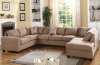 56005 Dannis Reversible Sectional Sofa Saddle Microfiber by Acme