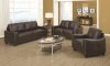 Jasmine Sofa & Loveseat Set in Brown Bonded Leather Match 502731