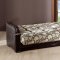 Melani Mustard Two-Tone Living Room Sleeper Sofa w/Storage Unit