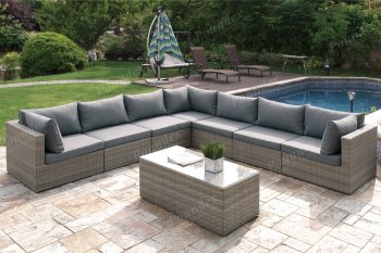 413 Outdoor Patio 8Pc Sectional Sofa Set by Poundex w/Options [PXOUT-413]