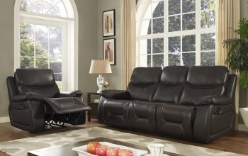 Beverly Reclining Sofa in Dark Brown w/Optional Items [ADS-Beverly]