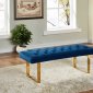 Ethan 114 Occasional Bench in Royal Navy Velvet by Meridian