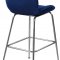 Paris Counter Stool 788 Set of 2 Navy Velvet Fabric by Meridian