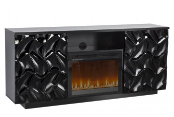 Arianna Electric Fireplace Media Console in Black [SFMAFP-Arianna Black]