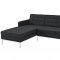 Loft Sectional Sofa in Dark Gray Fabric by Modway