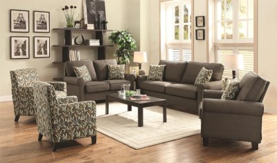 Noella Sofa in Grey Fabric 504781 by Coaster w/Options