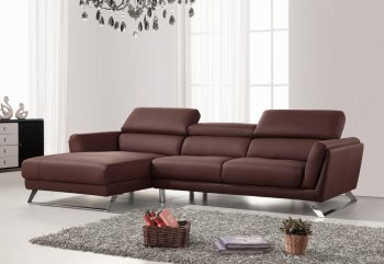 Doss Sectional Sofa 9214 in Brown Eco-Leather by VIG [VGSS-9214 Doss Brown]