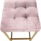 Nicola Counter Stool 906 Set of 2 Pink Velvet Fabric -Meridian