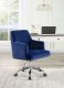 Trenerry Office Chair OF00117 in Blue Velvet by Acme