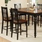 Black & Walnut Counter Height Dinette Table w/Optional Chairs