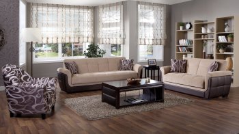 Polo Sofa Bed Ruby Light Brown by Sunset w/Options [IKSB-POLO Rubi Light Brown]