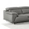 Wolford Sofa Set 3Pc in Grey Half Leather by VIG