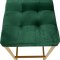 Nicola Counter Stool 906 Set of 2 Green Velvet Fabric -Meridian