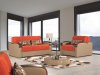 Sleep Plus Sofa Bed in Orange Fabric by Casamode w/Options