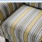 Wilkie Accent Chair SM8311-CH in Yellow & Gray Striped Fabric