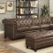 Roy Sectional Sofa 500268 Brown Bonded Leather Match by Coaster