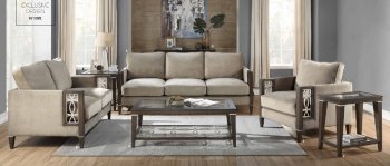 Peregrine Sofa 57990 in Beige & Walnut by Acme w/Options [AMS-57990-Peregrine]