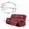 Zuriel Motion Sofa LV52150 in Red PU by Acme w/Options