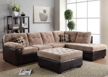 50535 Layce Sectional Sofa in Camel Fabric by Acme [AMSS-50535 Layce]