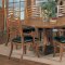 Sable Oak Finish Contemporary Dining Room w/Rectangular Table