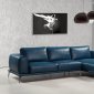 Drancy Sectional Sofa 1579 in Blue Bonded Leather by VIG