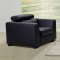 Shanghai Black Leather Modern Sofa by J&M Furniture