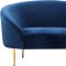 Ritz Sofa 659 in Navy Velvet Fabric by Meridian w/Options