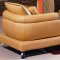 Two-Tone Camel & Brown Leather 4PC Sofa Set