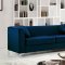 Isabelle 612 Sofa in Navy Velvet Fabric w/Options by Meridian