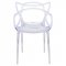 Milan Set of 4 Dining Chairs MW17CL in Clear by LeisureMod