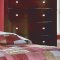 Warm Cherry Finish 5Pc Modern Bedroom Set w/Leather Headboard