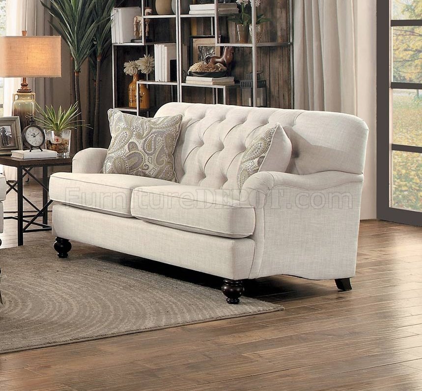 Clemencia Sofa 8380 in Neutral Fabric by Homelegance w/Options