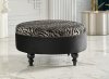 Gaze Ottoman in Gaze Main Fabric/Duca Black by Bellona