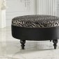 Gaze Ottoman in Gaze Main Fabric/Duca Black by Bellona