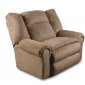 Tan Padded Micro Suede Traditional Recliner