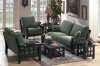 Contemporary Fabric Living Room Set with Wooden Frame