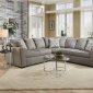 Venture Sectional Sofa 53830 in Smoke Fabric by Acme