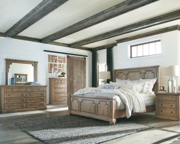 Florence Bedroom Set 205170 in Natural Wood by Coaster [CRBS-205170-Florence]