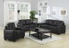 Jasmine Sofa & Loveseat Set in Black Bonded Leather Match 502721