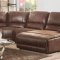 Hibiscus Power Motion Sectional Sofa 53075 in Brown Fabric Acme