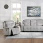 Aragon Motion Sofa & Loveseat 9519GY - Light Gray - Homelegance