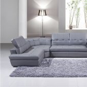 397 Sectional Sofa in Grey Italian Leather by J&M w/Options