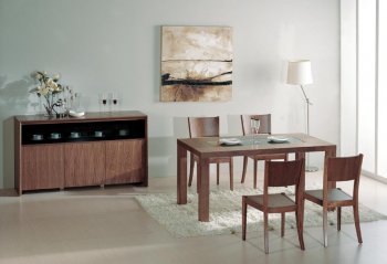 Stark Dining Set 5Pc by Beverly Hills in Walnut w/Optional Items [BHDS-Stark]