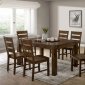 McCall 5Pc Rustic Dining Set CM3116T in Walnut w/Options