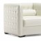 White Full Leather Contemporary Elegant Living Room Sofa