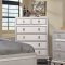 Ariston Bedroom CM7171 w/Padded Headboard in Silver w/Options