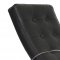 Christiane Rocker Chaise in Black Leatherette by Whiteline