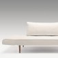 Zeal White Leatherette Convertible Daybed w/Wooden Legs